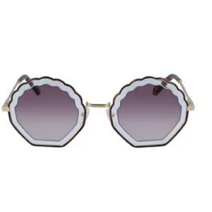 Chloe Tally Scalloped Seashell 56mm Sunglasses